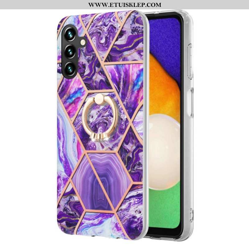 Etui do Samsung Galaxy A13 5G / A04s Geometryczny Marmur Z Podporą Pierścienia